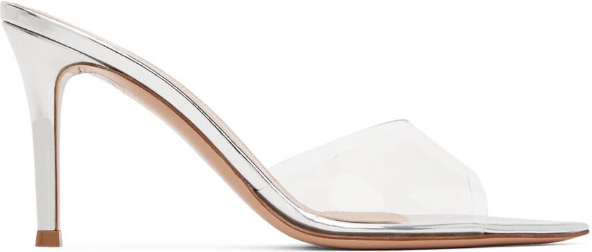 Gianvito Rossi Silver Elle Heeled Sandals - Picture 4