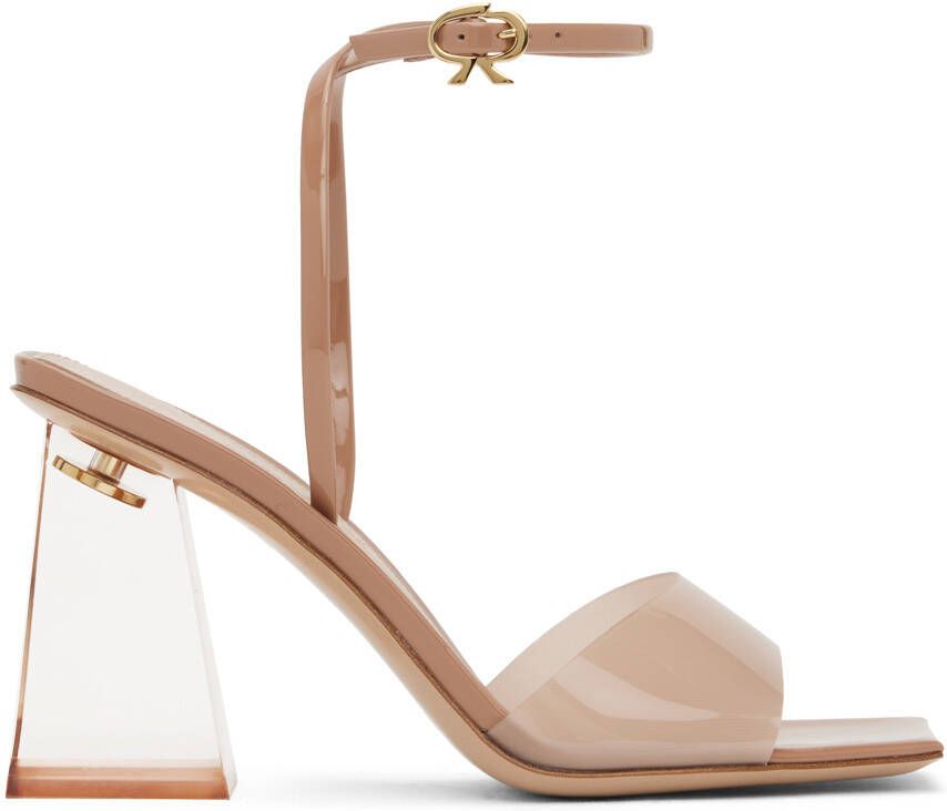 Gianvito Rossi Tan Cosmic Heeled Sandals