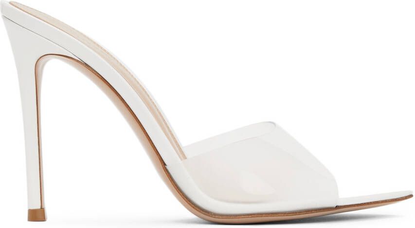 Gianvito Rossi White Elle 105 Heeled Sandals - Picture 5