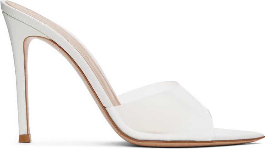 Gianvito Rossi White Elle Heeled Sandals