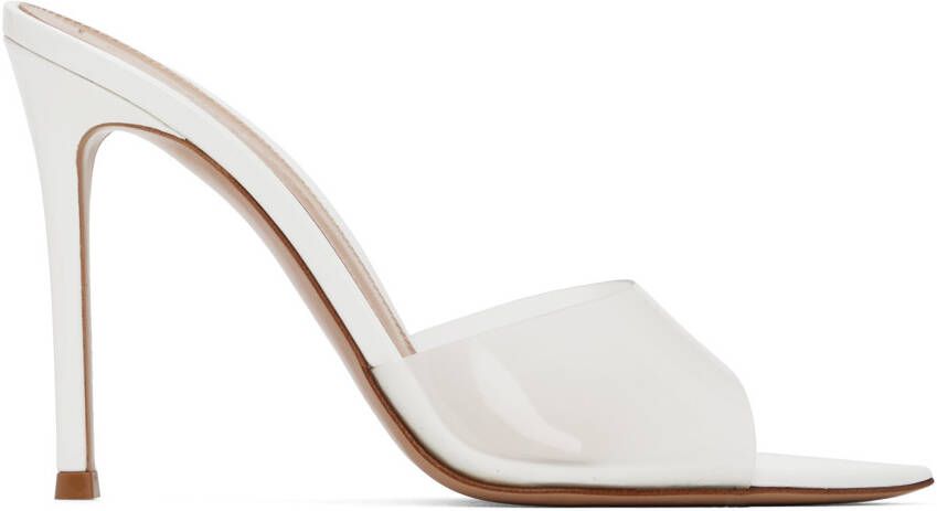Gianvito Rossi White Elle Heeled Sandals