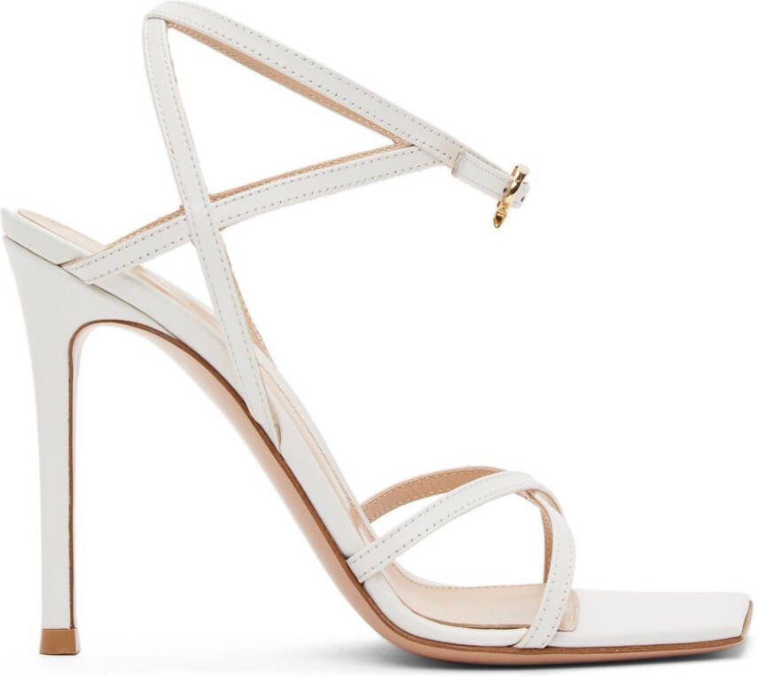 Gianvito Rossi White Georgina 105 Heeled Sandals - Picture 5