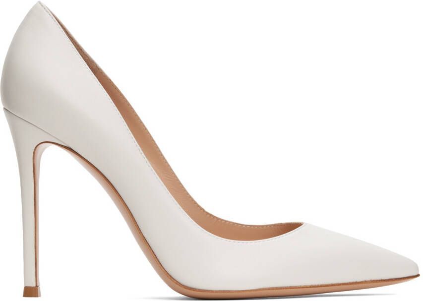 Gianvito Rossi White Gianvito 105 Heels - Picture 5