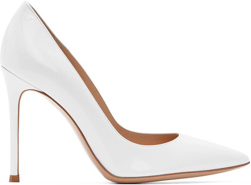 Gianvito Rossi White Patent Gianvito Pumps - Picture 5