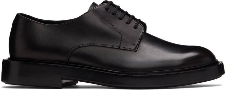 Giorgio Armani Black Leather Derbys - Picture 5
