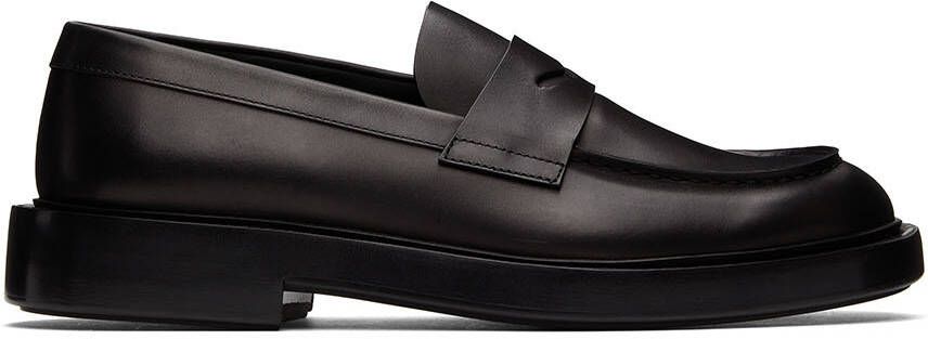 Giorgio Armani Black Leather Loafers - Picture 4