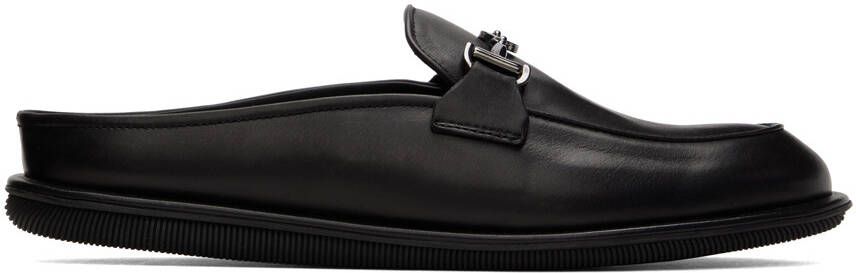 Giorgio Armani Black Leather Mules - Picture 5