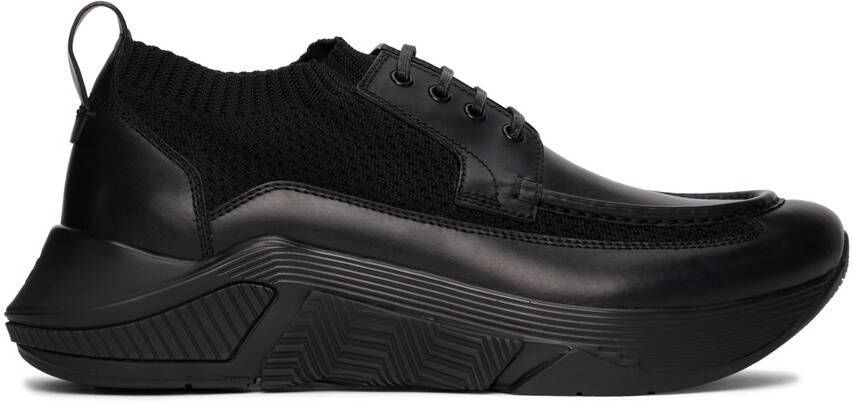 Giorgio Armani Black Paneled Chunky Sneakers - Picture 4