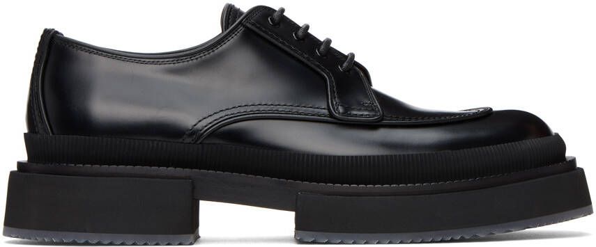 Giorgio Armani Black Polished Derbys