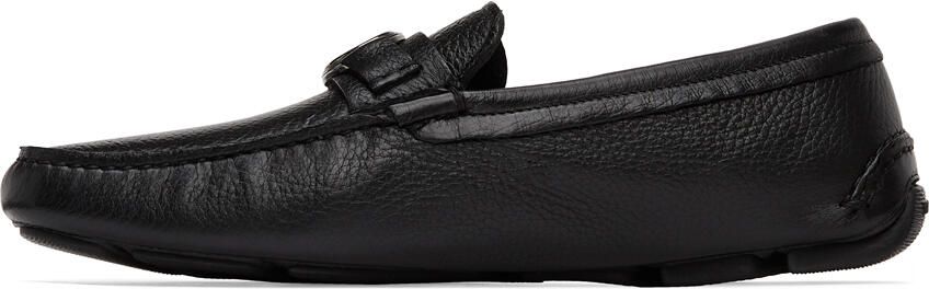 Giorgio Armani Black Leather Driving Loafers - Picture 2