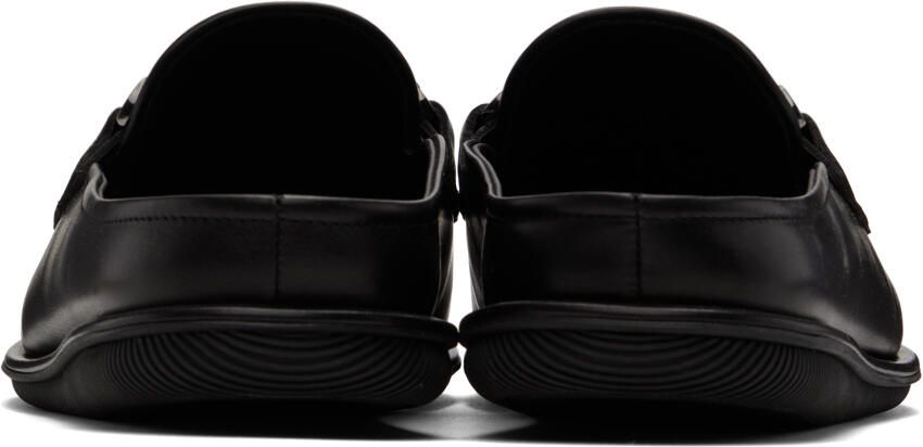 Giorgio Armani Black Leather Mules