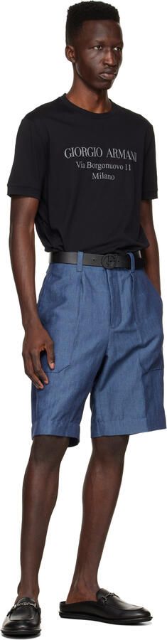 Giorgio Armani Black Leather Mules - Picture 4