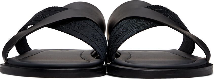 Giorgio Armani Black Leather Sandals - Picture 3