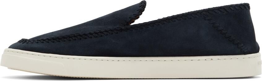 Giorgio Armani Blue Suede Slip-On Sneakers - Picture 4