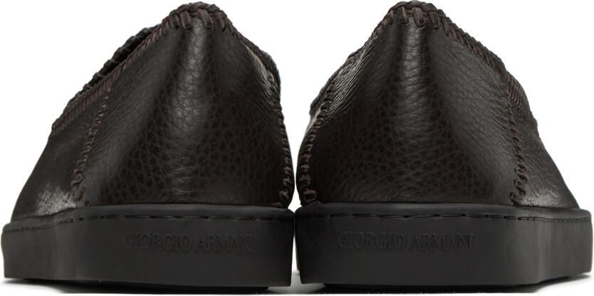 Giorgio Armani Brown Leather Loafers