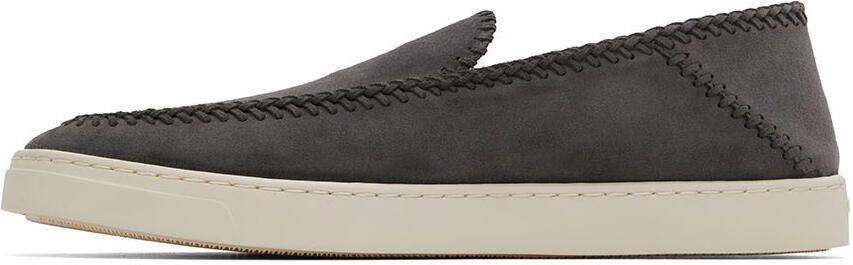 Giorgio Armani Gray Suede Sneakers - Picture 3