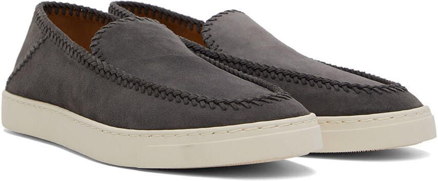 Giorgio Armani Gray Suede Sneakers - Picture 2