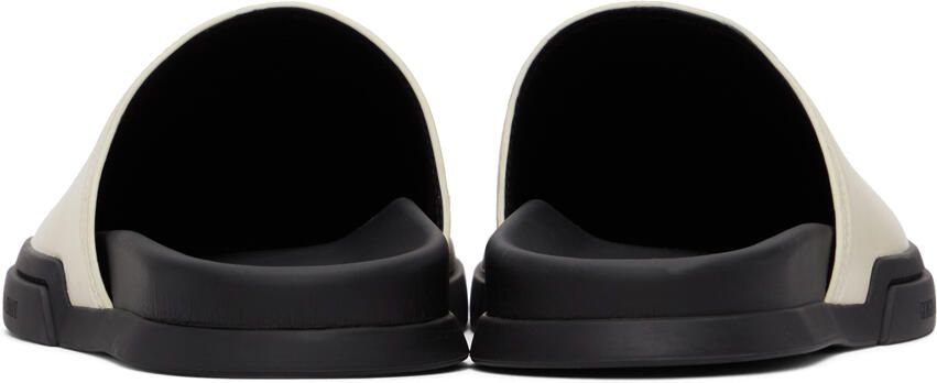 Giorgio Armani Off-White Leather Slip-On Loafers - Picture 2