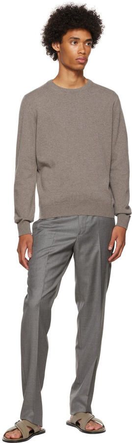 Giorgio Armani Taupe Leather Sandals - Picture 2