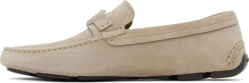 Giorgio Armani Taupe Suede Loafers - Picture 3