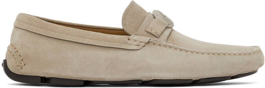 Giorgio Armani Taupe Suede Loafers - Picture 5