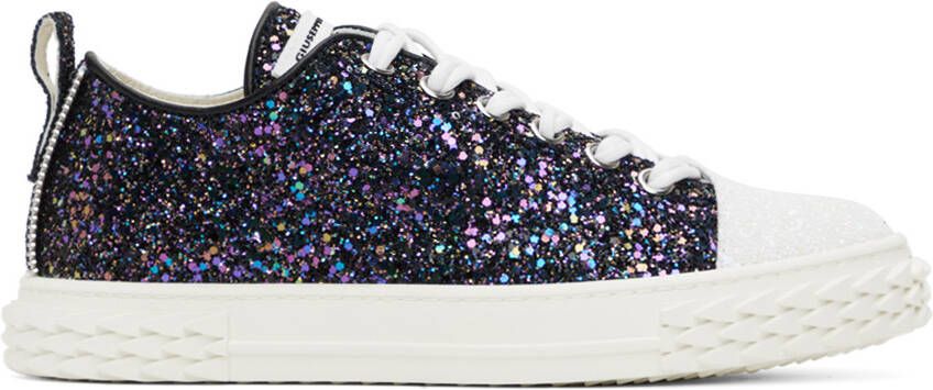 Giuseppe Zanotti Black & White Blabber Sneakers - Picture 5