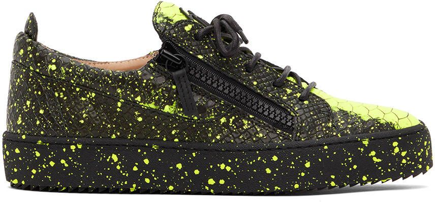 Giuseppe Zanotti Black & Yellow Frankie Sneakers