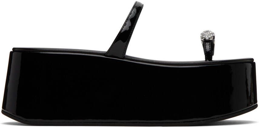 Giuseppe Zanotti Black Barnak Platform Sandals - Picture 5