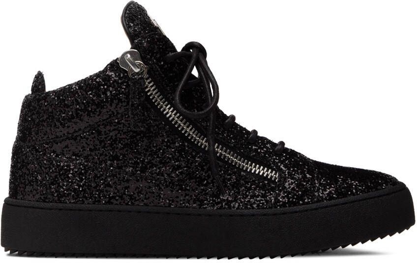 Giuseppe Zanotti Black Glitter Kriss Sneakers - Picture 5