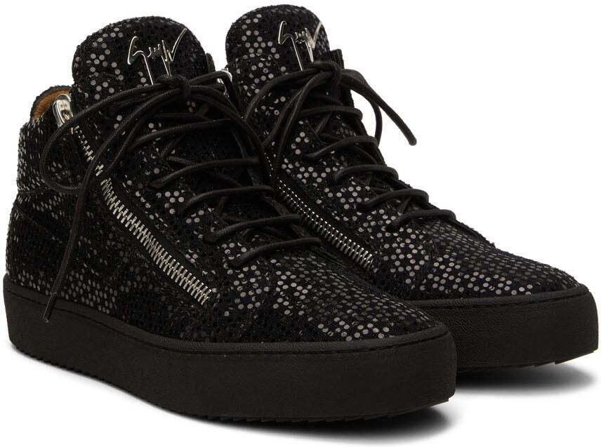 Giuseppe Zanotti Black & Gold Kriss Sneakers - Picture 2