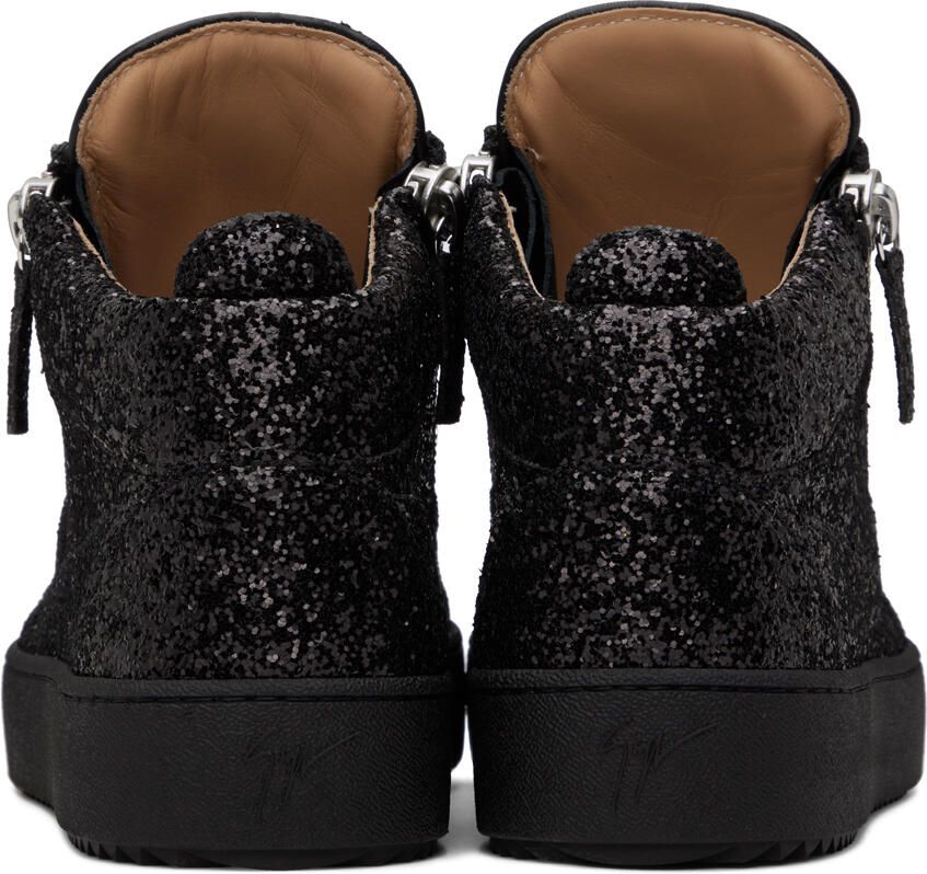 Giuseppe Zanotti Black Glitter Kriss Sneakers