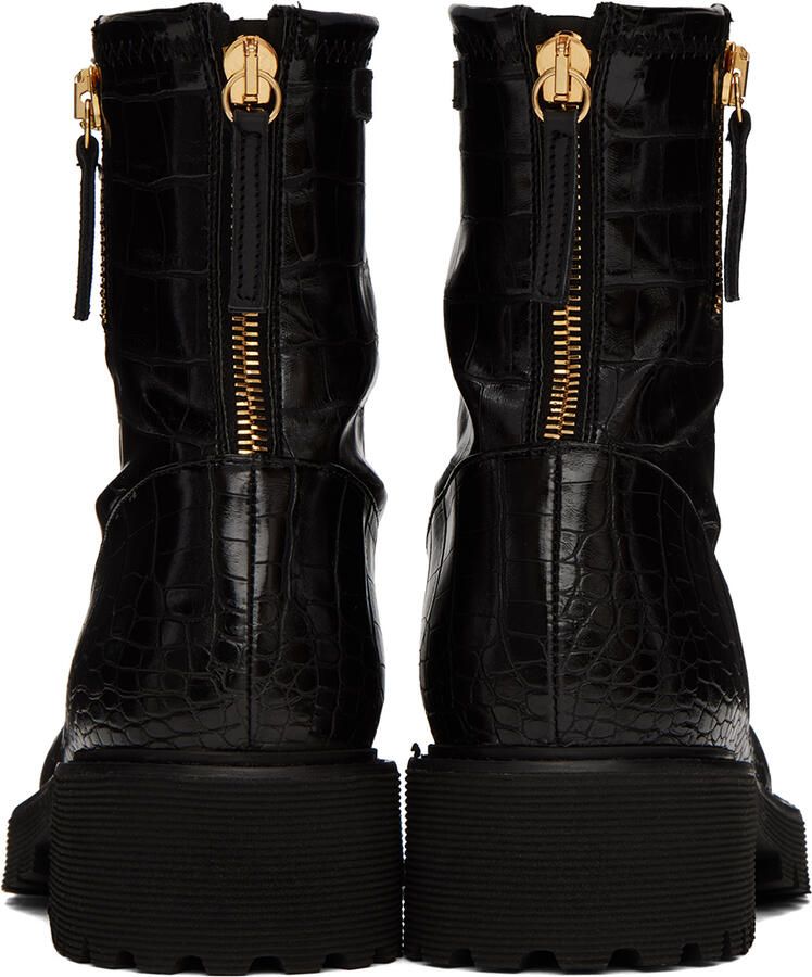 Giuseppe Zanotti Black GZ Alexa Faux-Leather Ankle Boots - Picture 2