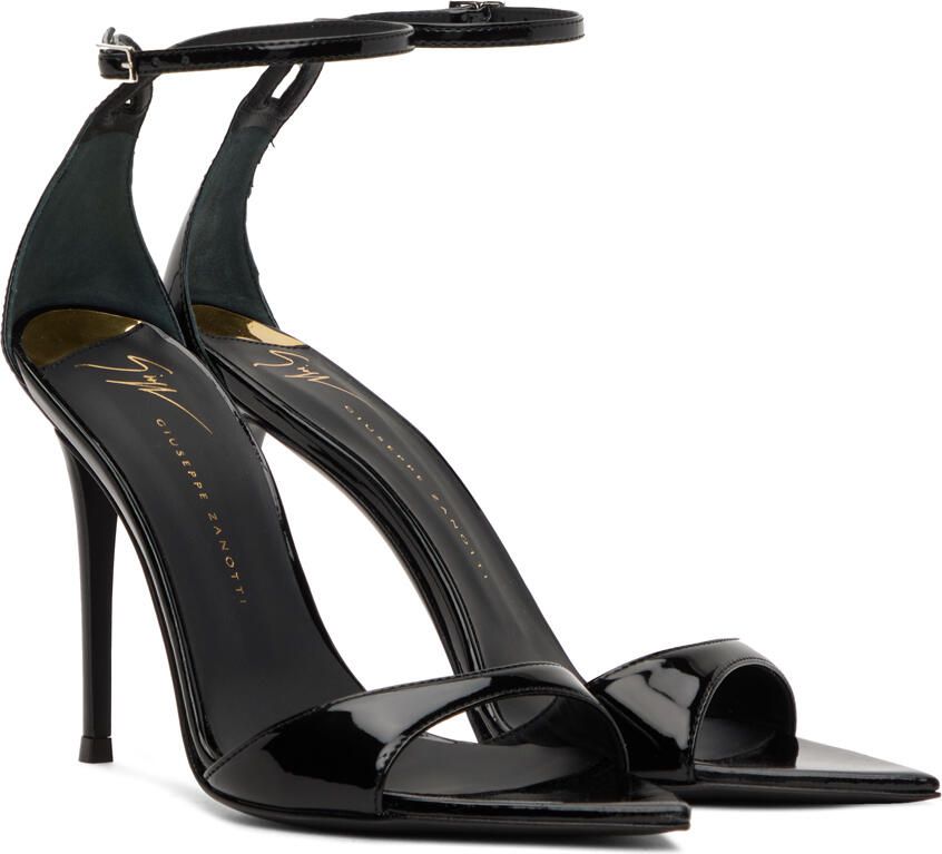 Giuseppe Zanotti Black Intriigo Strap Heeled Sandals