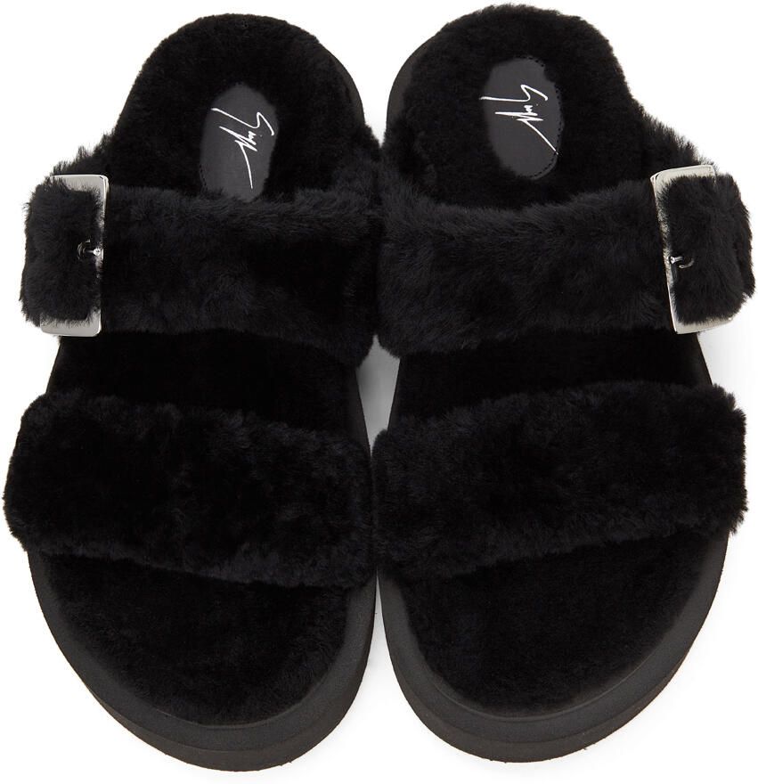 Giuseppe Zanotti Black Jolanda Winter Sandals