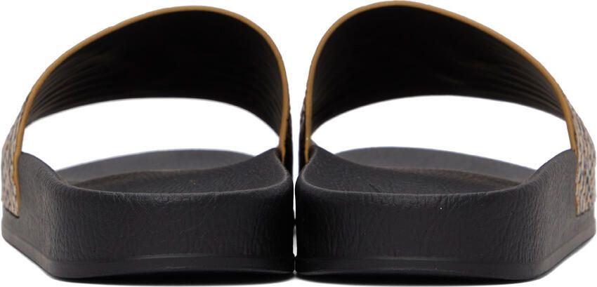 Giuseppe Zanotti Gold Logo Slide Sandals - Picture 2