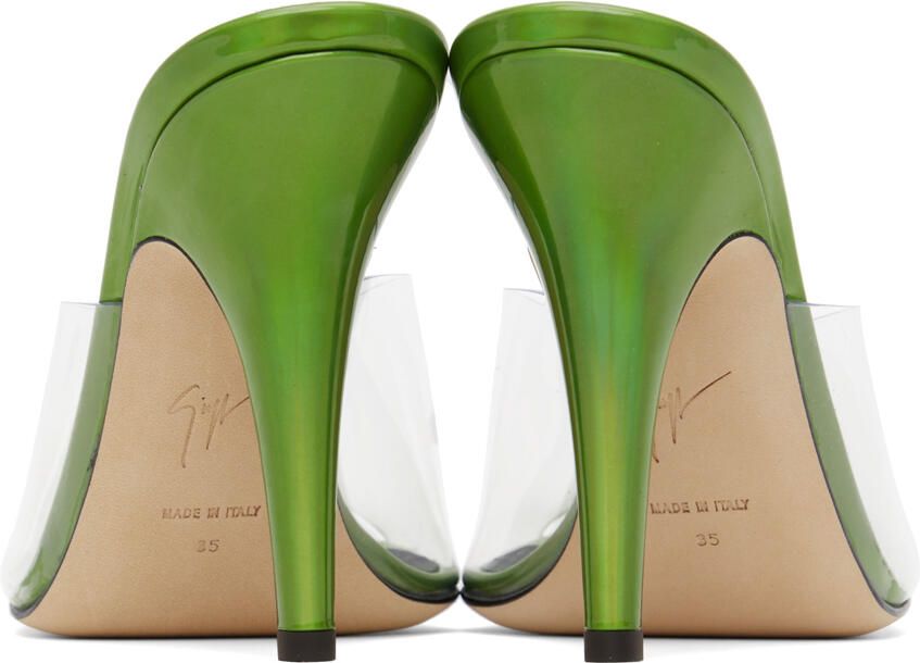 Giuseppe Zanotti Green Curvy 105mm Heeled Sandals
