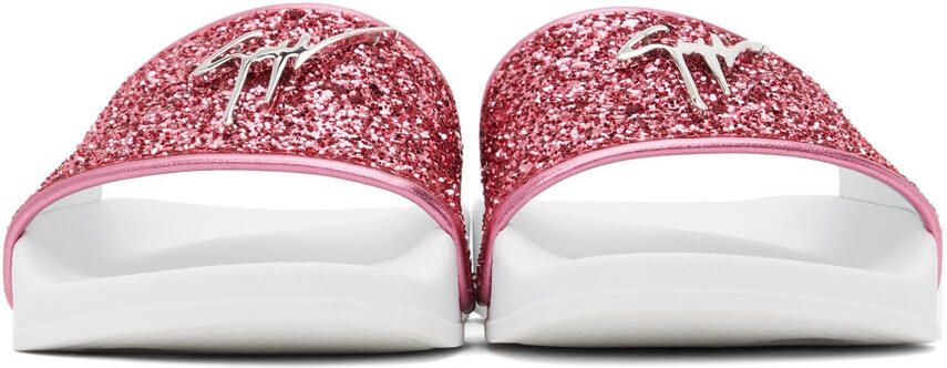 Giuseppe Zanotti Pink New Laburela Pool Slides - Picture 3