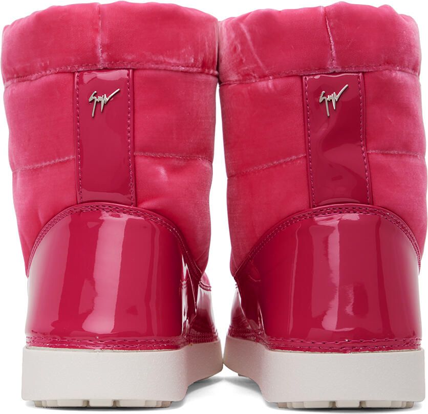 Giuseppe Zanotti Pink Snow Velvet Boots