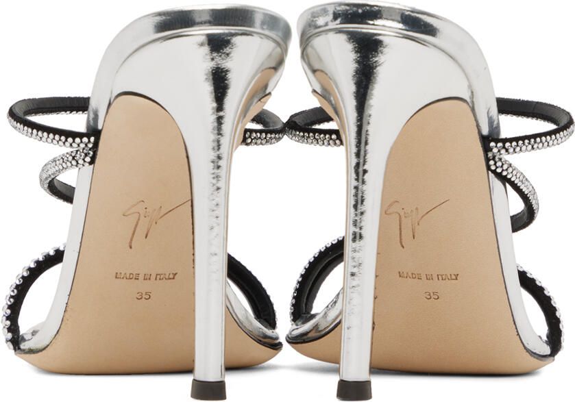 Giuseppe Zanotti Silver Julianne Mules