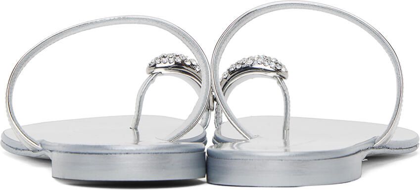 Giuseppe Zanotti Silver Ring Sandals