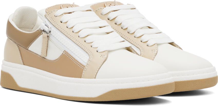 Giuseppe Zanotti White & Beige GZ Sneakers - Picture 2
