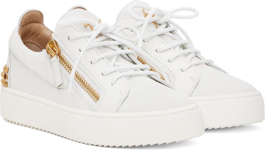 Giuseppe Zanotti White Camoscio Sneakers - Picture 2