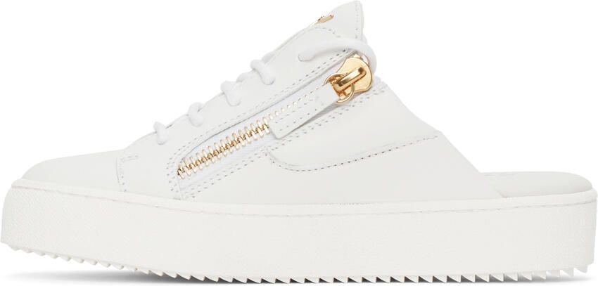 Giuseppe Zanotti White Slip-On Gail Sneakers - Picture 4