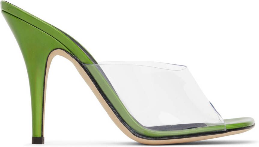 Giuseppe Zanotti Green Curvy 105mm Heeled Sandals - Picture 5