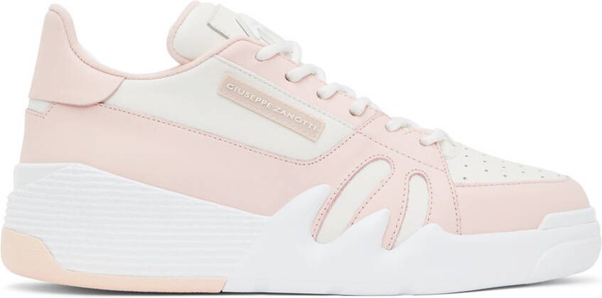 Giuseppe Zanotti Pink & White Talon Sneakers - Picture 5