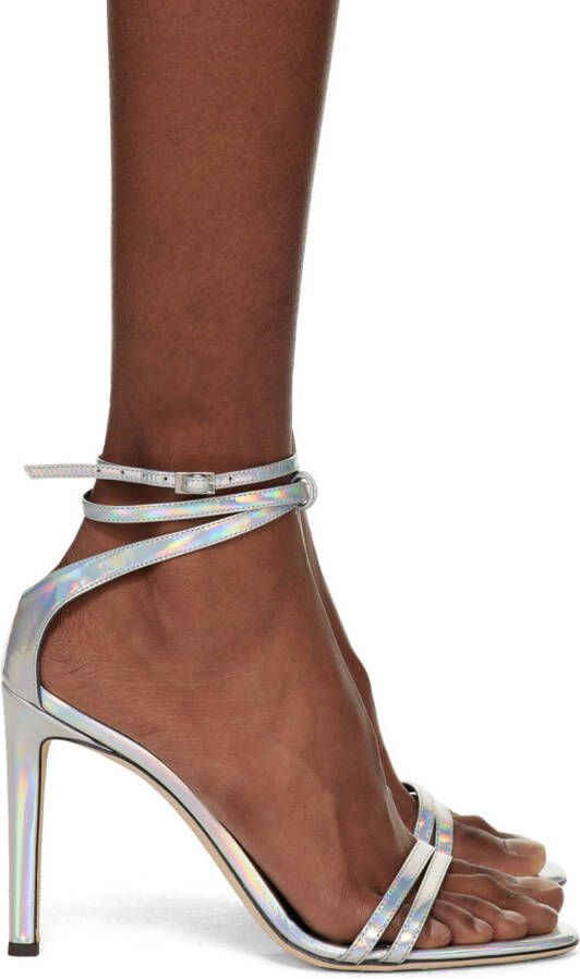 Giuseppe Zanotti Silver 105 Basic Heeled Sandals