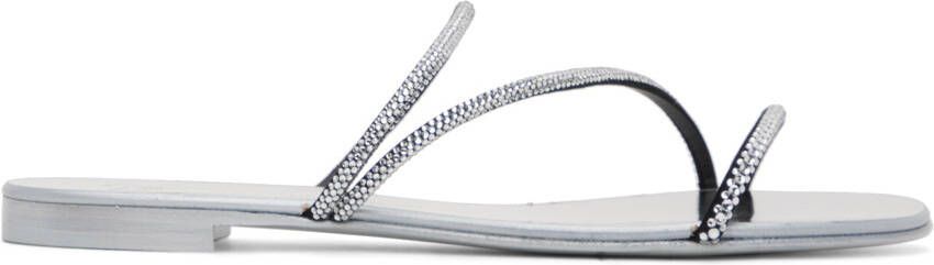 Giuseppe Zanotti Silver Julianne Sandals - Picture 5