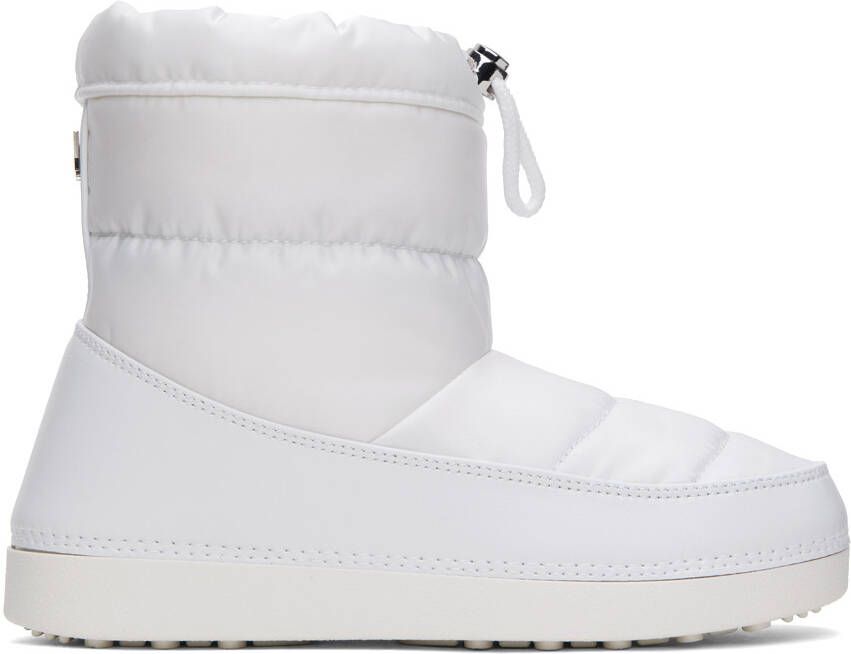 Giuseppe Zanotti SSENSE Exclusive White Quilted Boots - Picture 5