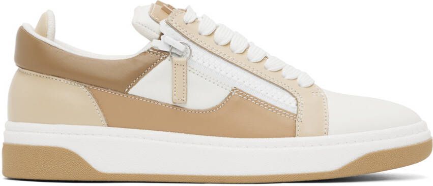 Giuseppe Zanotti White & Beige GZ Sneakers - Picture 5