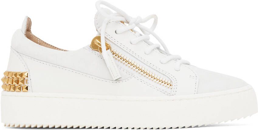 Giuseppe Zanotti White Camoscio Sneakers - Picture 4